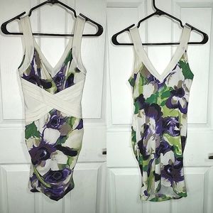 White and floral dress